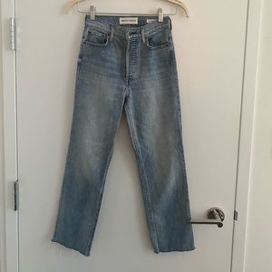 Denim forum arlo high rise ankle straight jeans in size 24